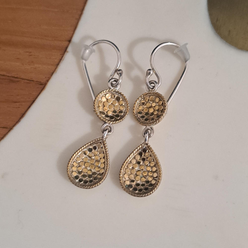 Anna Beck Teardrop Double Drop Disc Earrings